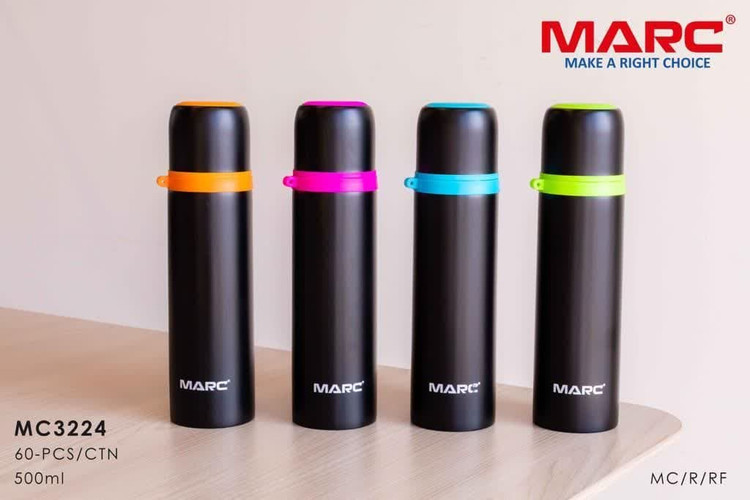 بطری / فلاسک استیل 500 میل MARC کد3224 ضمانت اصالت و ظمانت قیمت کالا