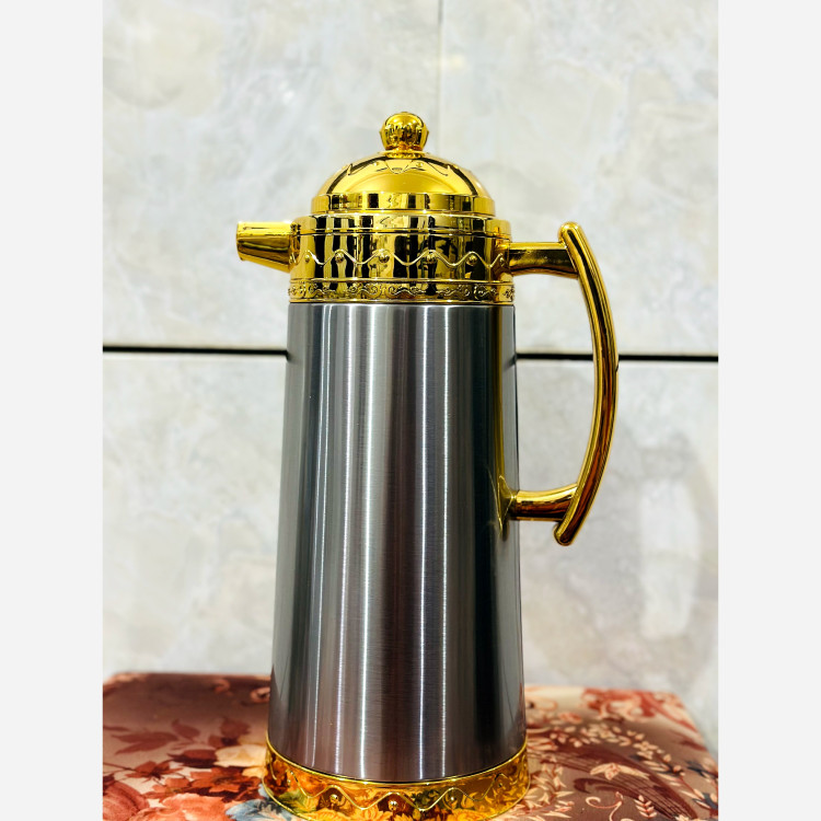 فلاکس دولیتری طلایی شیشه صورتی وارداتی یونیک