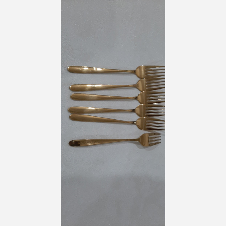 چنگال میوه خوری طلایی یونیک طرح ساده دونا