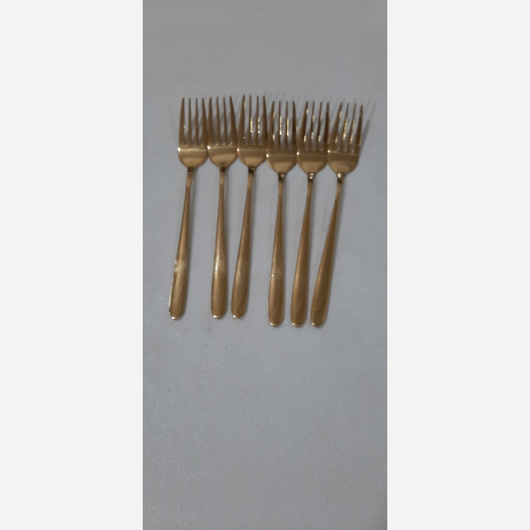 چنگال میوه خوری طلایی یونیک طرح ساده دونا