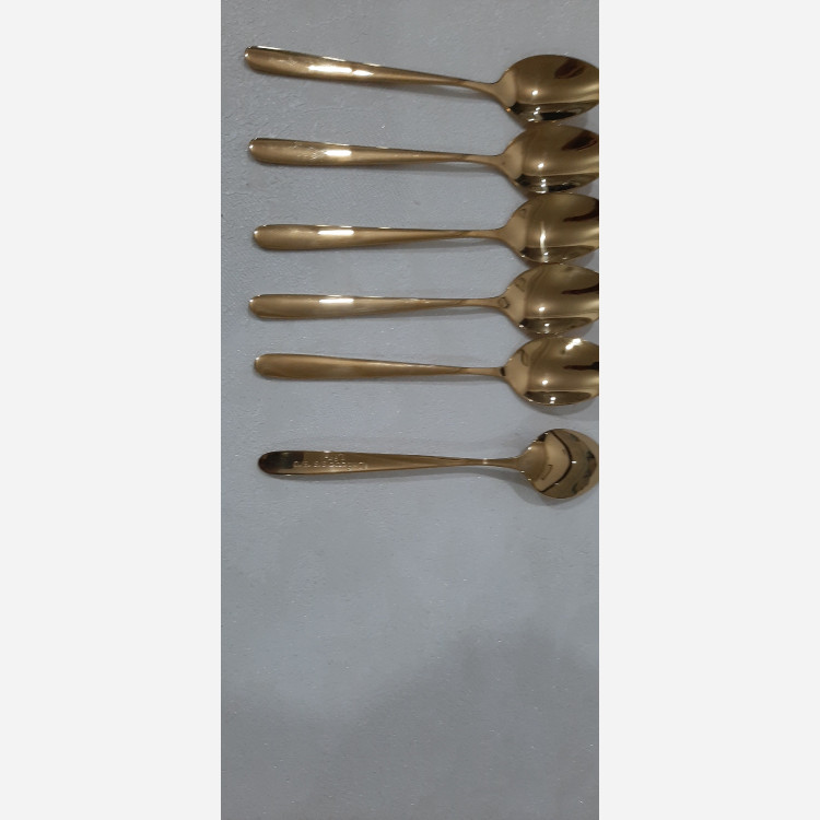 قاشق مربا خوری طلایی یونیک طرح ساده یا دونا