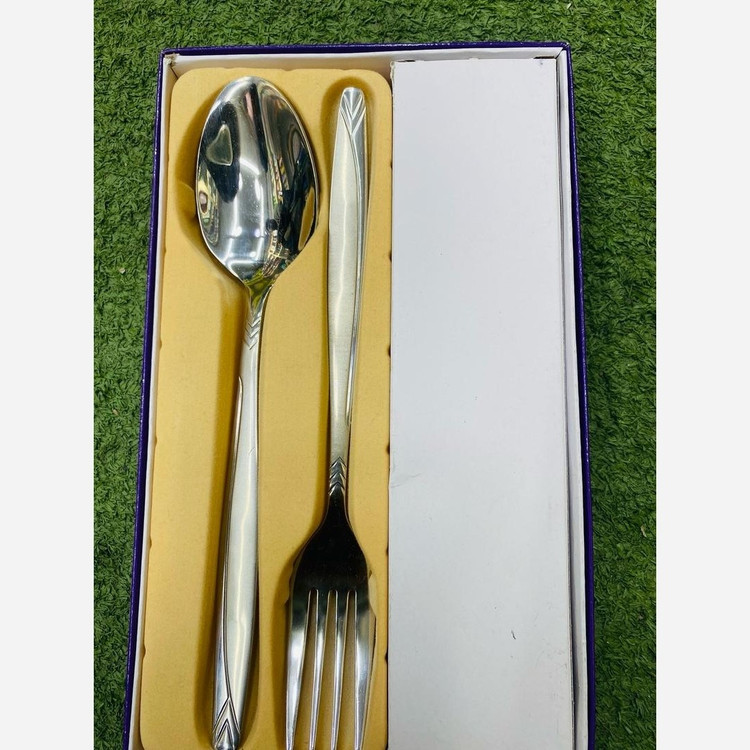 قاشق و چنگال جعبه بنفش یونیک ژرمنی طرح گل گندم(پرنس)
