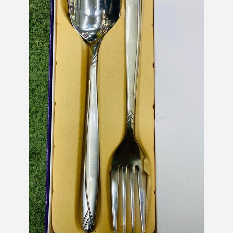 قاشق و چنگال جعبه بنفش یونیک ژرمنی طرح گل گندم(پرنس)