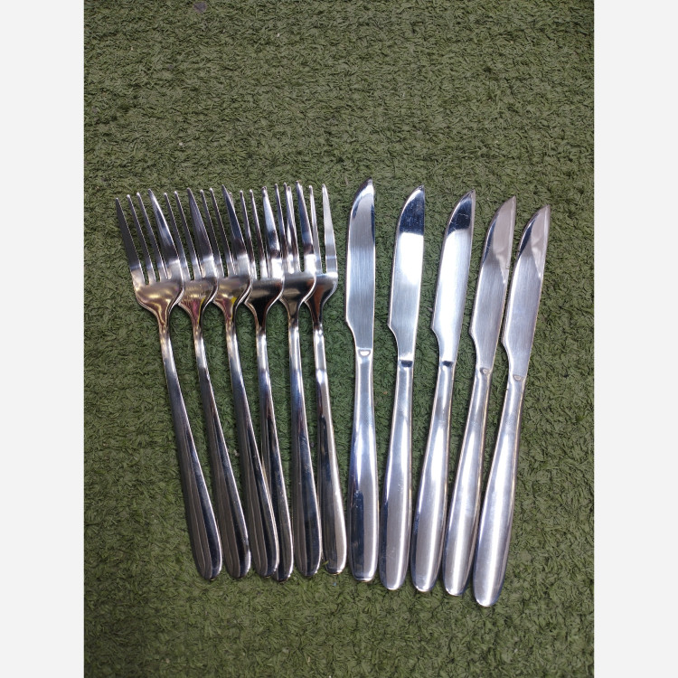 کارد و چنگال تمام استیل ساده یونیک