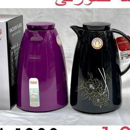 فلاسک چای شیشه صورتی دولیتری رمانتیک (مکسی) وارداتی اصلی
