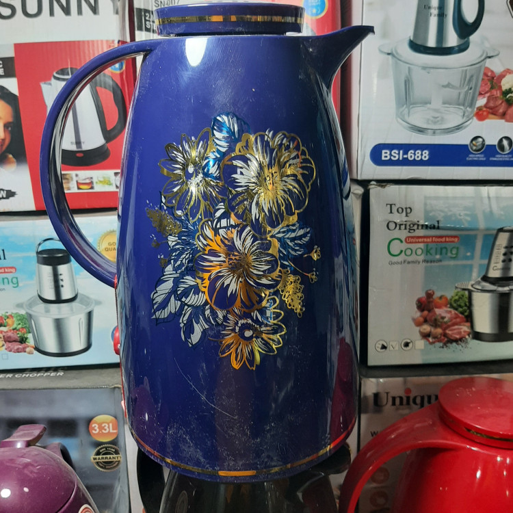 فلاسک چای شیشه صورتی دولیتری رمانتیک (مکسی) وارداتی اصلی