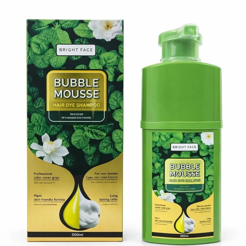 رنگ مو شامپویی بابل موس اورجینال 500ml - رنگ مشکی طبیعی گیاهی بدون رنگ گرفتن پوست تضمینی