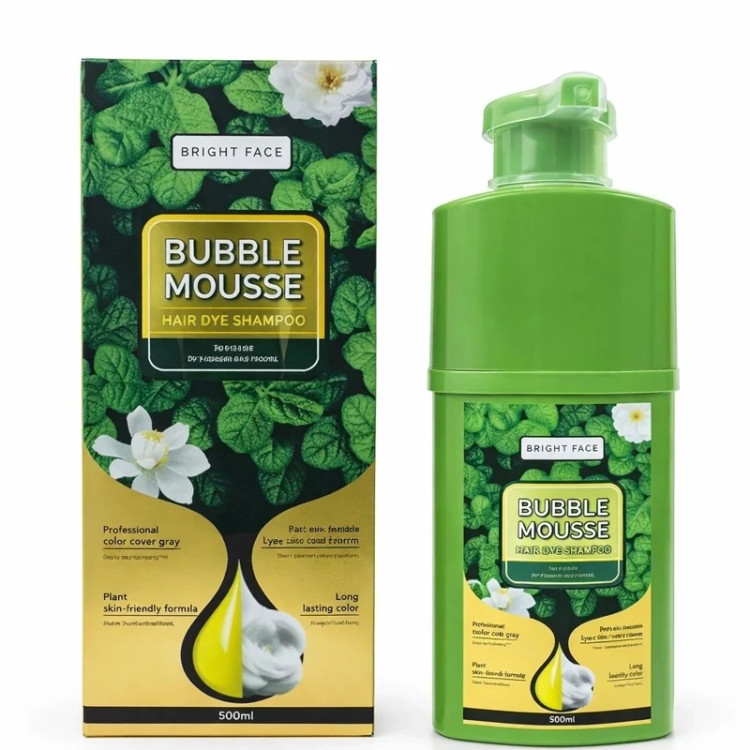 رنگ مو شامپویی بابل موس اورجینال 500ml - رنگ مشکی طبیعی گیاهی بدون رنگ گرفتن پوست تضمینی