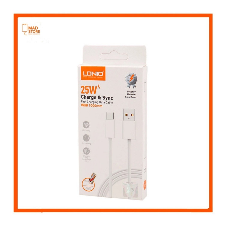 کابل تایپ سی فست شارژ Ldnio LS891 25W 1m با کیفیت عالی