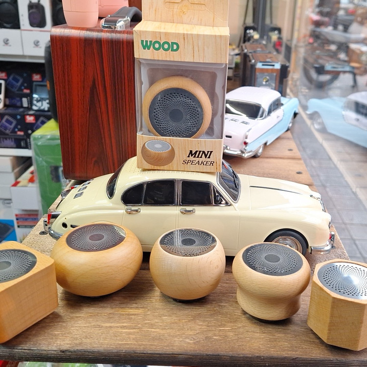 اسپیکر بلوتوث مینی چوبی WOOD