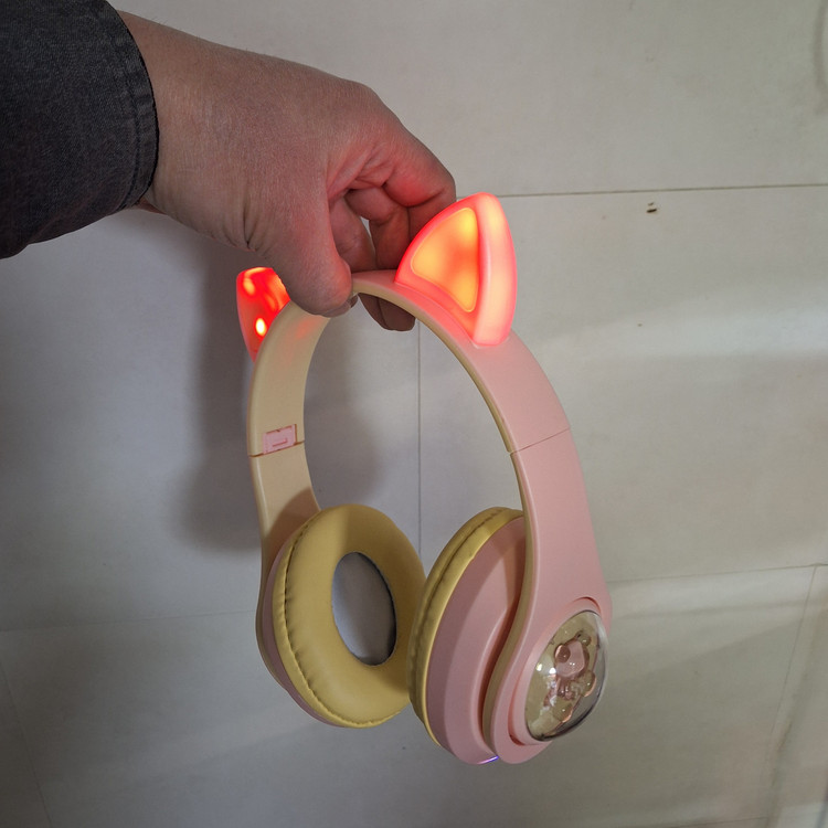 هدوفون بلوتوث عروسکی گربه ای CAT ear-KT--M22