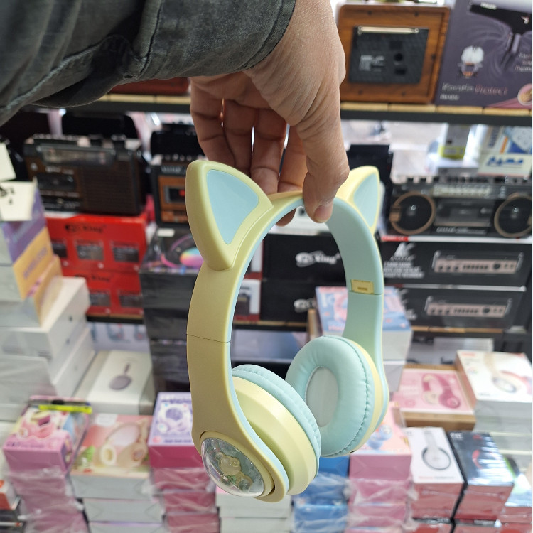هدوفون بلوتوث عروسکی گربه ای CAT ear-KT--M22