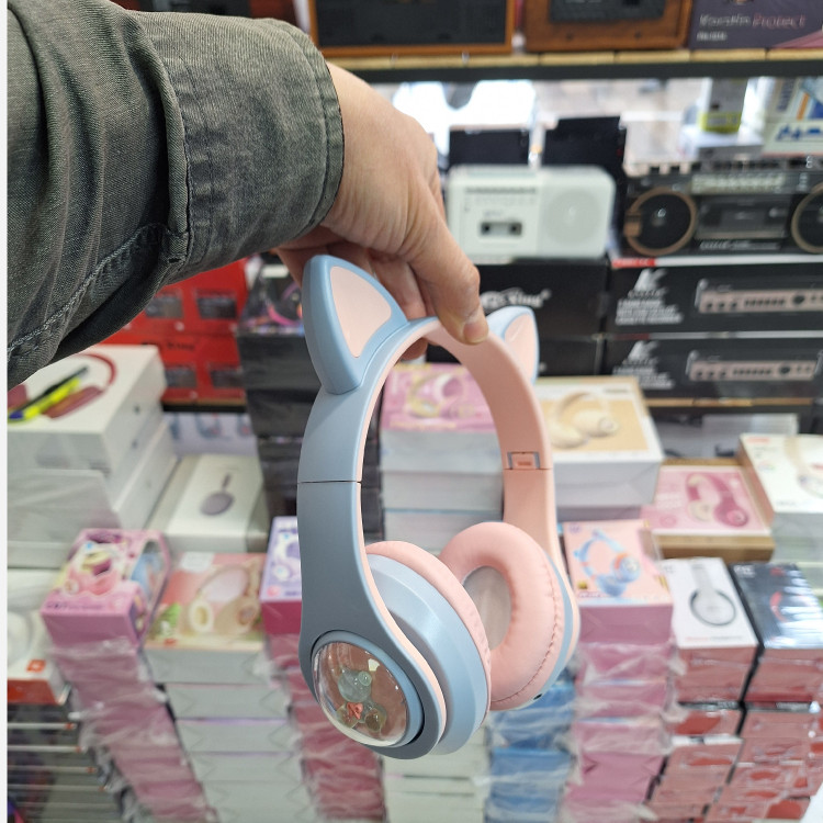 هدوفون بلوتوث عروسکی گربه ای CAT ear-KT--M22