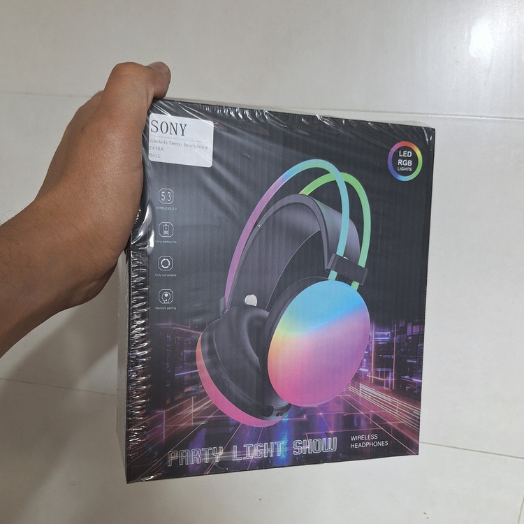 هدفون بلوتوث سونی درجه یک SONY-LED RGB LIGHTS