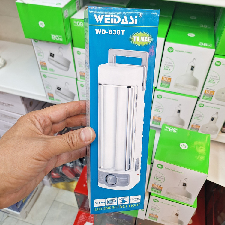 چراغ شارژی اورجینال WEiDASi-WD-838T