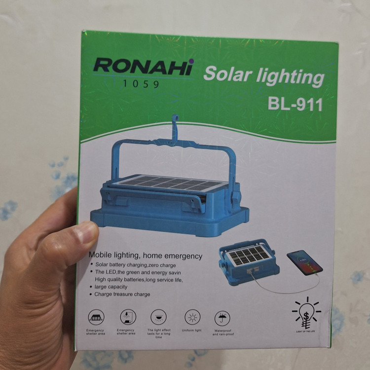 چراغ شارژی 288 ال ای دی سولار دار RONAHi-BL-911