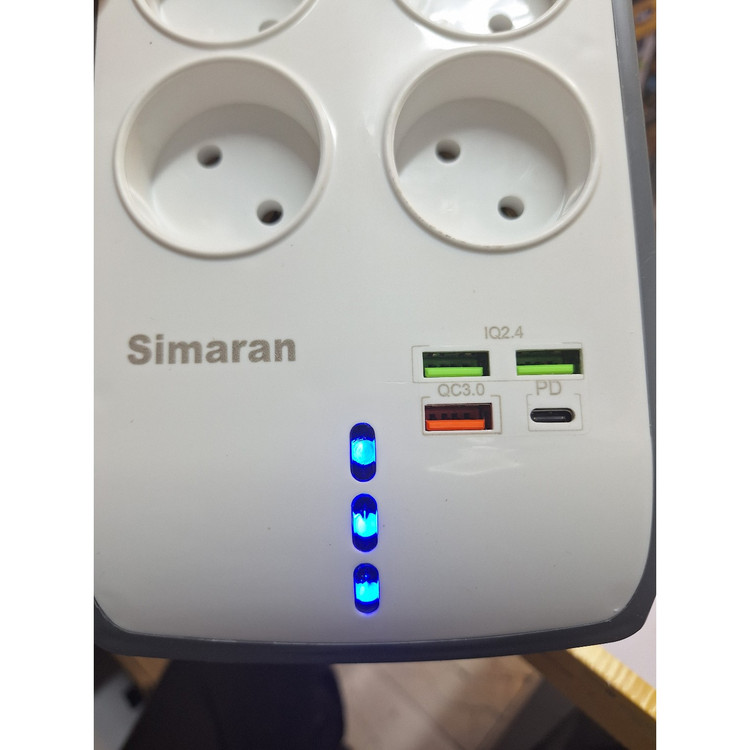 چند راهی برق با پورت USB و TYPE C سیماران گارانتی دار ، استاندارد(جدید)