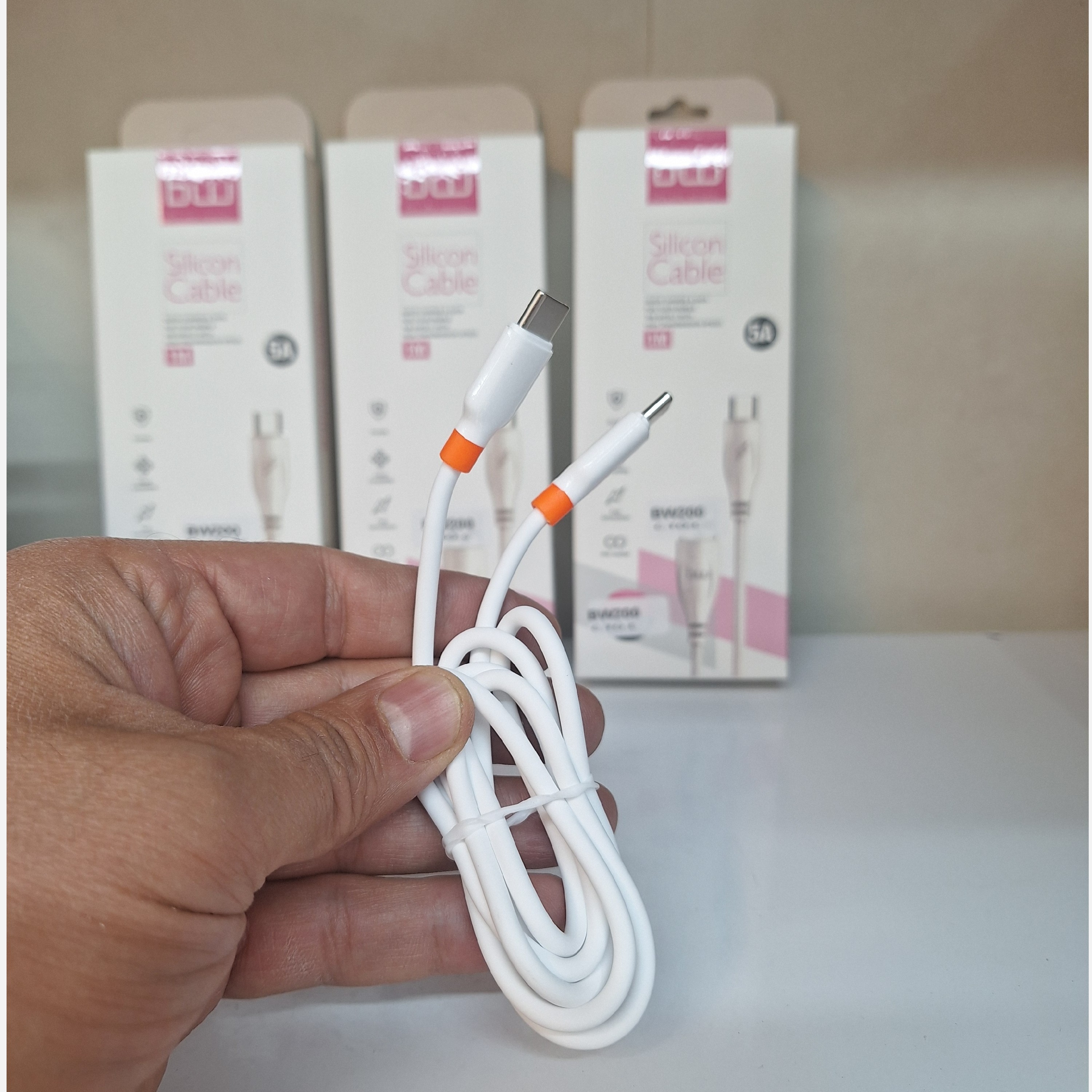 کابل شارژ اورجینال دو سر تایپ سی BW200