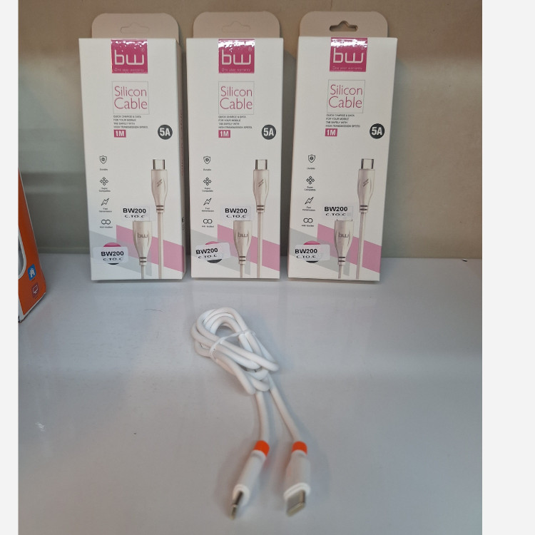 کابل شارژ اورجینال دو سر تایپ سی BW200