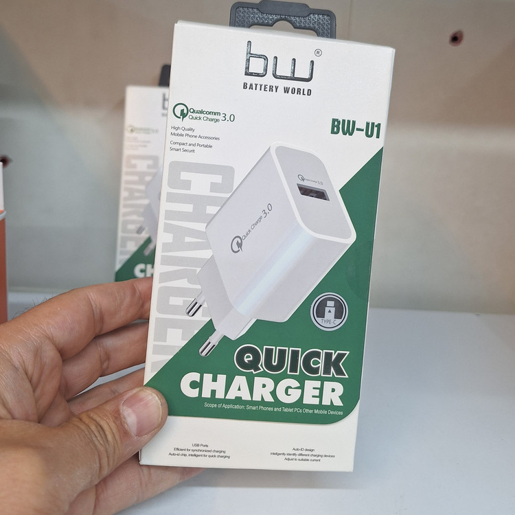 شارژر فست اورجینال با کابل تایپ سی BW-U1