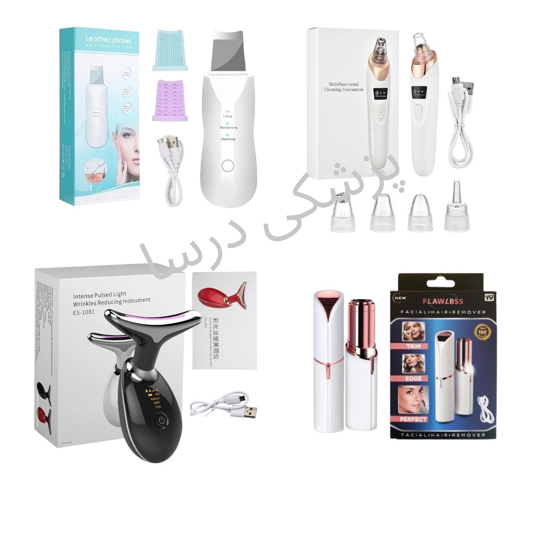 پک موزن + میکرودرم +اتو صورت+ ماساژور زاویه ساز