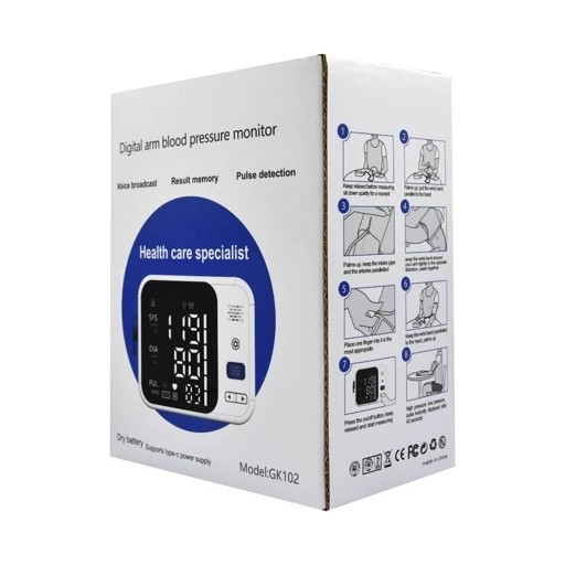 فشارسنج سخنگو فارسی بازویی دیجیتال GK102+(اصلی)+(اورجینال)+(جعبه پاره یا فاقد جعبه)