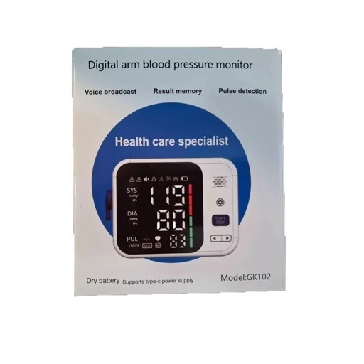 فشارسنج سخنگو فارسی بازویی دیجیتال GK102+(اصلی)+(اورجینال)+(جعبه پاره یا فاقد جعبه)