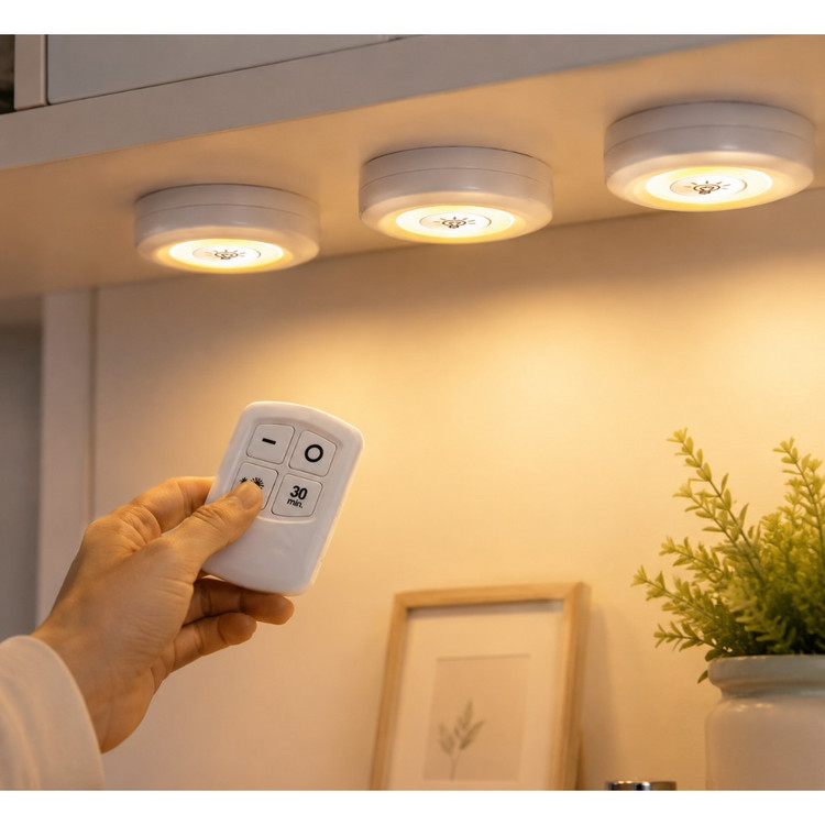 چراغ ریموت دار اضطراری زیر کابینت و آشپزخانه 3 عددی
