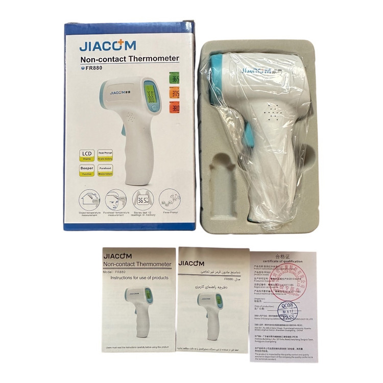 تب سنج غیرتماسی Jiacom مدل FR880با دفترچه فارسی گارانتی یکساله