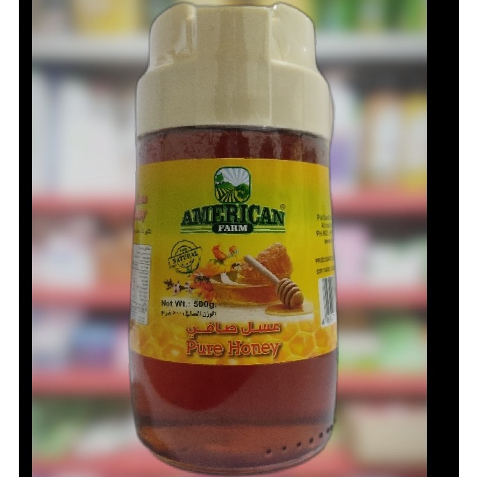 عسل خارجی دسته دار خالص طبیعی 500گرمی برند امریکن فارم تاریخ جدید
